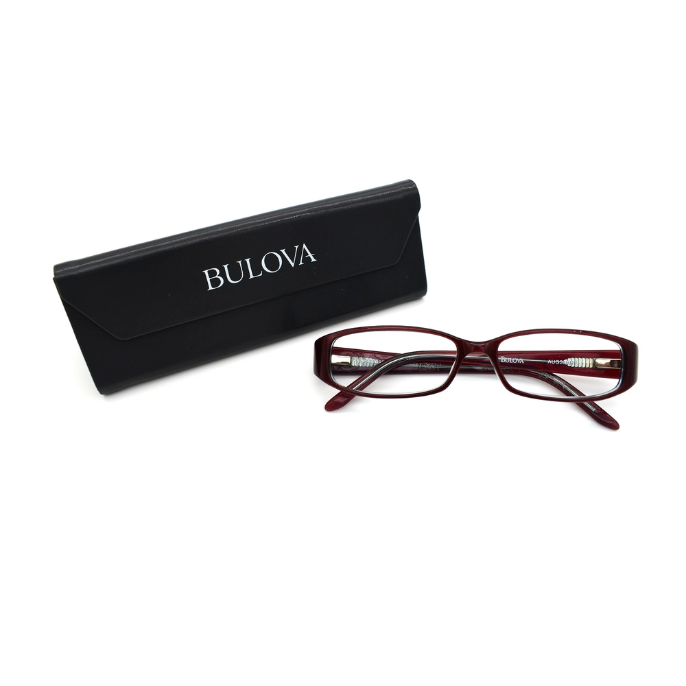 Bulova AUCSBURG Chocolate/Teal 52-15-135mm Eyeglasses FRAMES ONLY - GOOD
